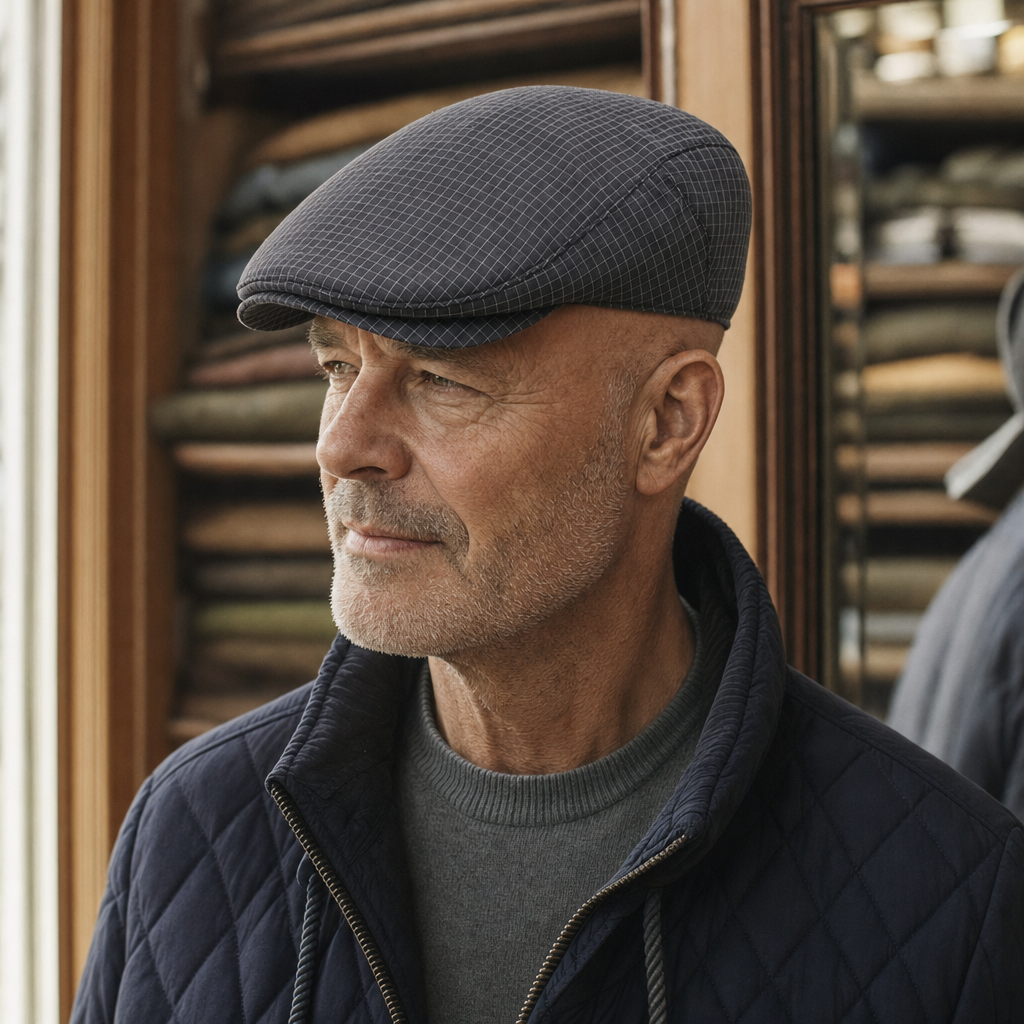 Casquette légère à carreaux fins — MOUY