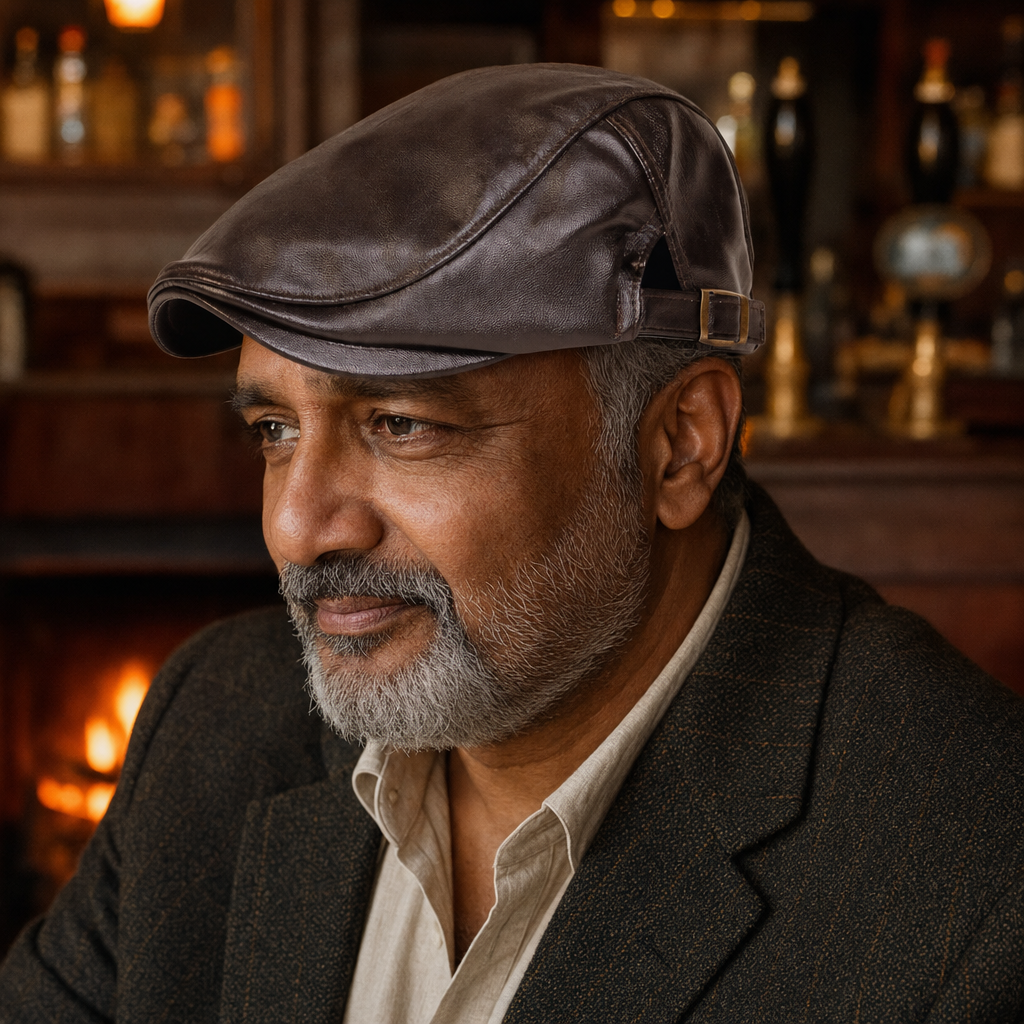 Casquette driver en cuir — STEENVOORDE