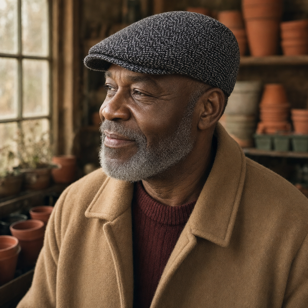 Casquette plate en tweed — BRUAY