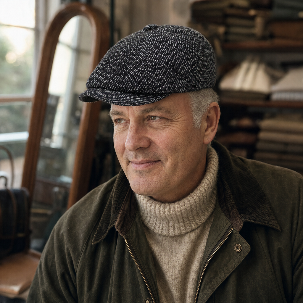 Casquette gavroche en tweed — LILLERS