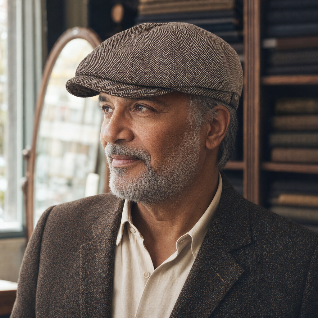 Casquette en laine à chevrons — SECLIN
