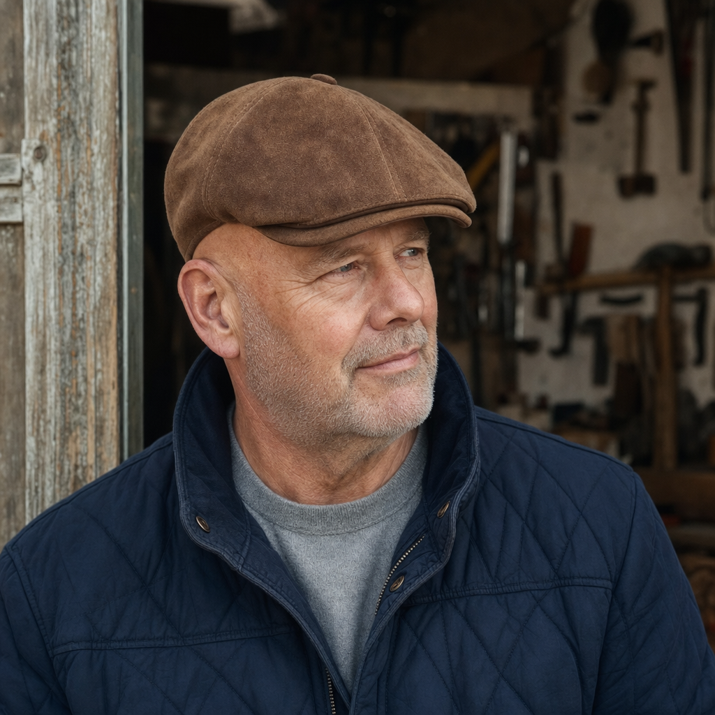 Casquette chaude en cuir mélangé — BAILLEUL