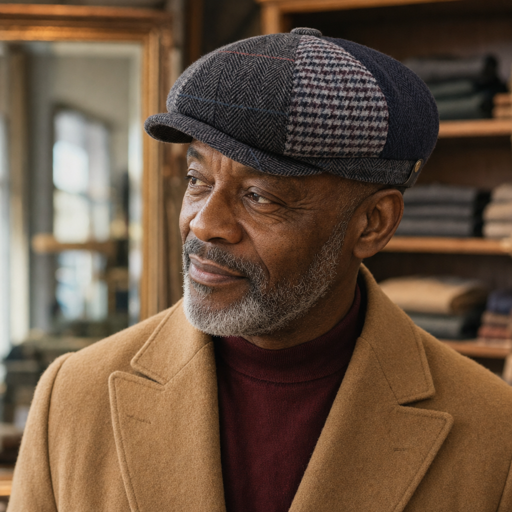 Casquette en laine patchwork — TRELON