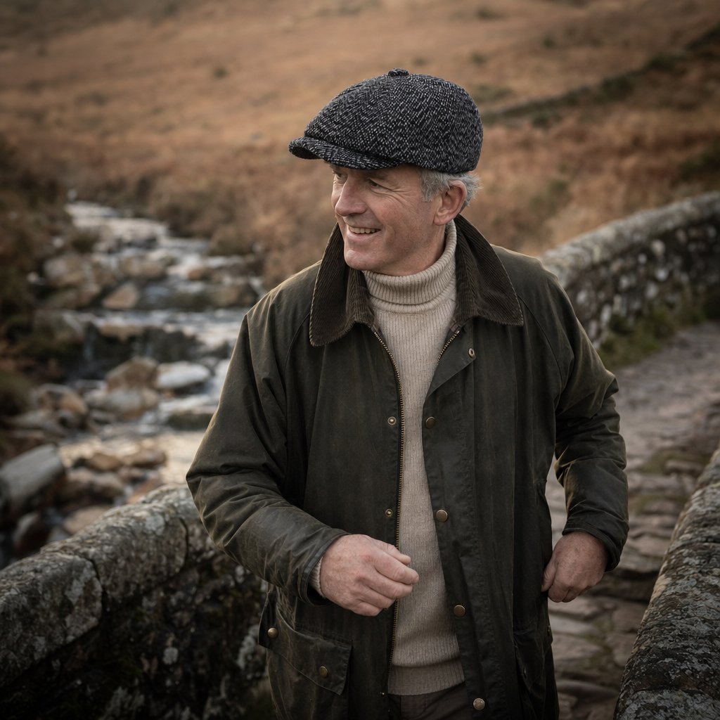Casquette gavroche en tweed — AUXI