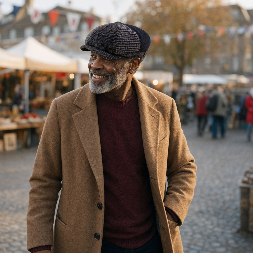Casquette en laine patchwork — TRELON