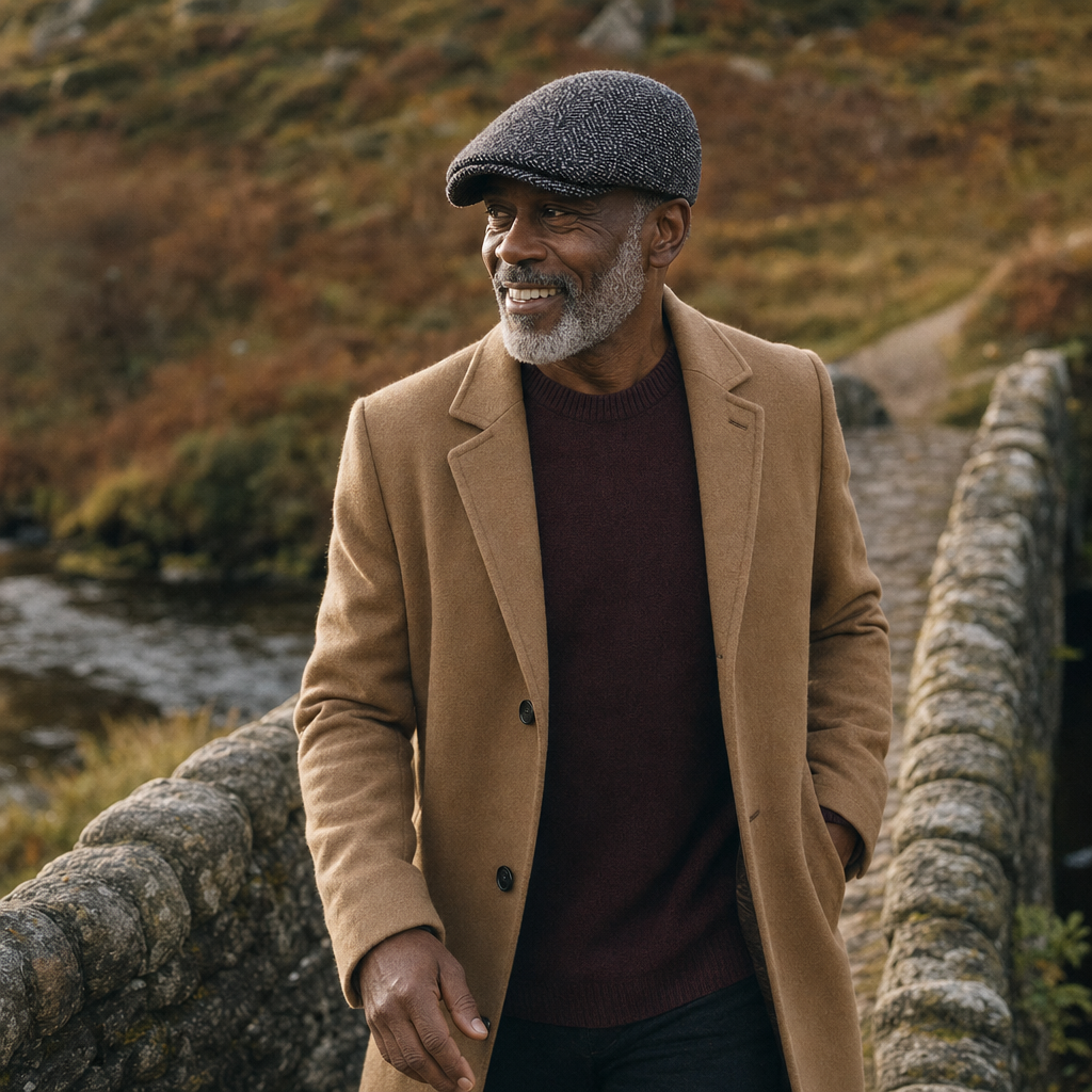 Casquette plate en tweed — BRUAY