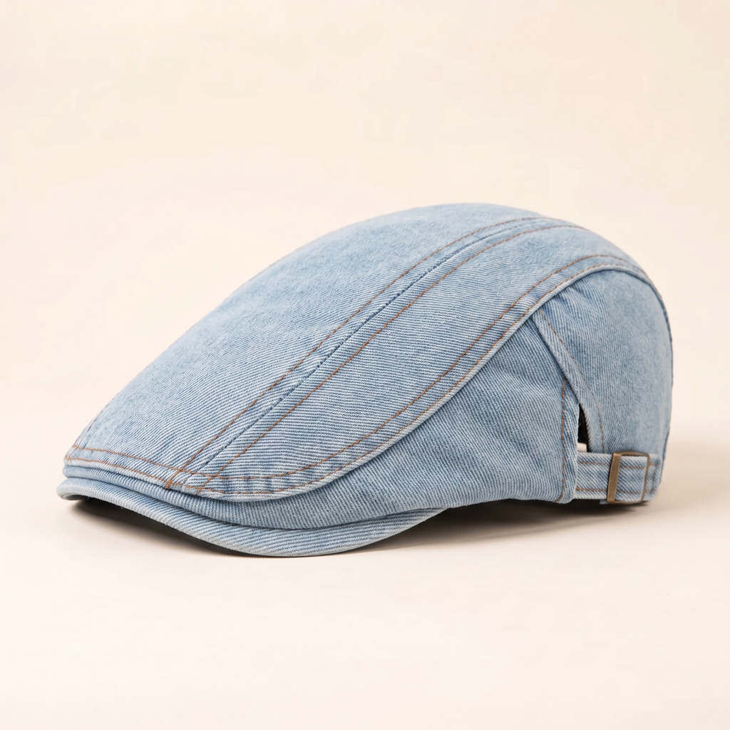 Casquette en denim surpiqué — ALBERT
