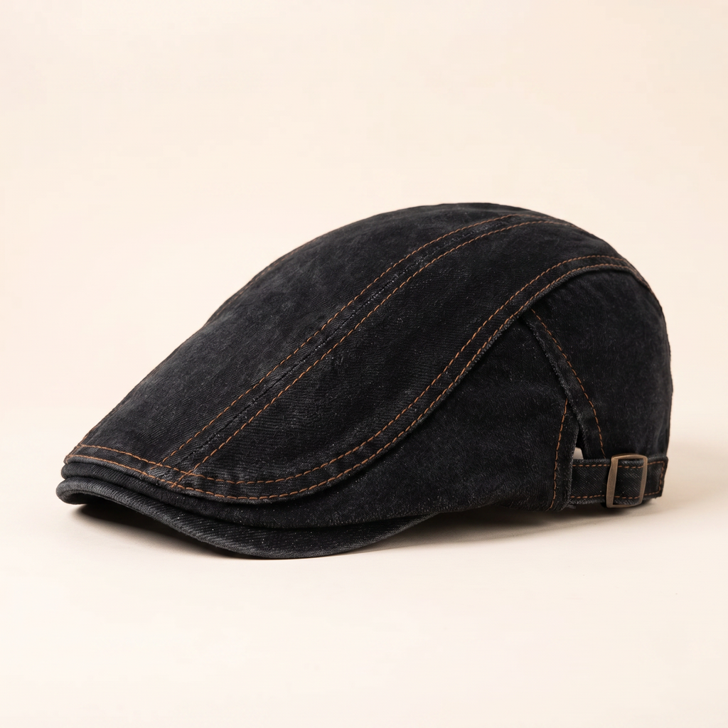 Casquette en denim surpiqué — ALBERT