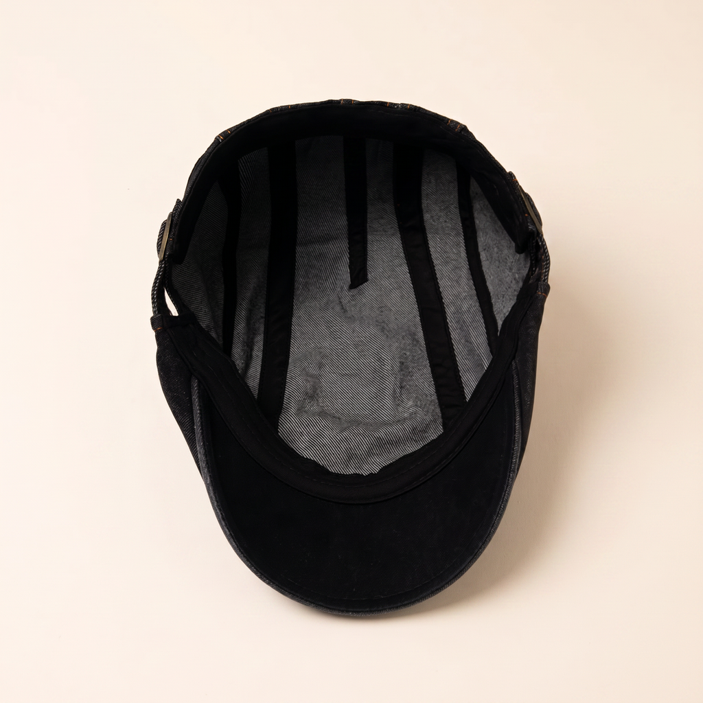 Casquette en denim surpiqué — ALBERT