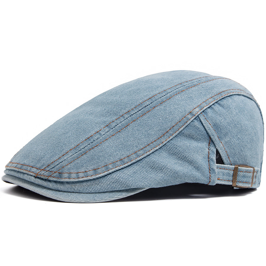 Casquette en denim surpiqué — ESQUELBECQ