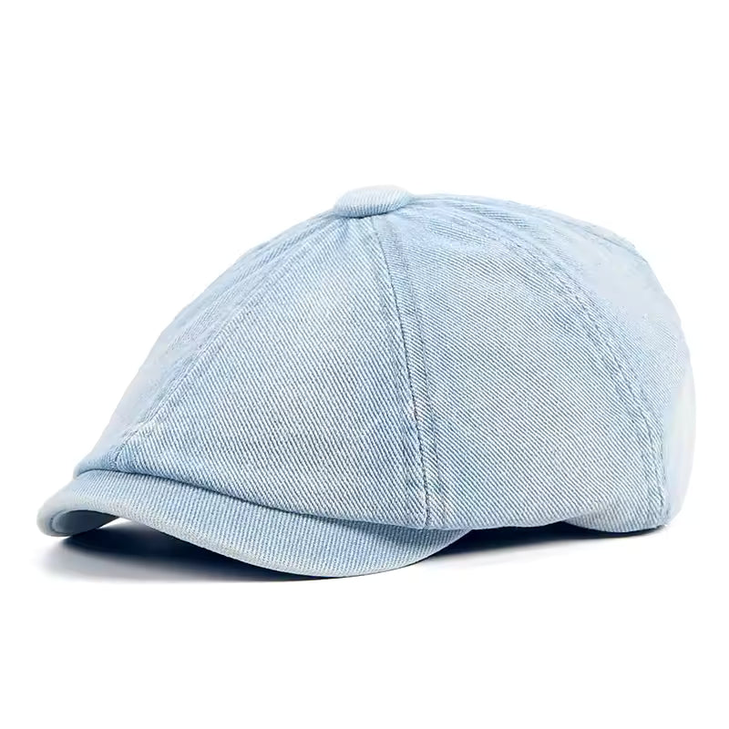 Casquette gavroche en denim — QUESNOY