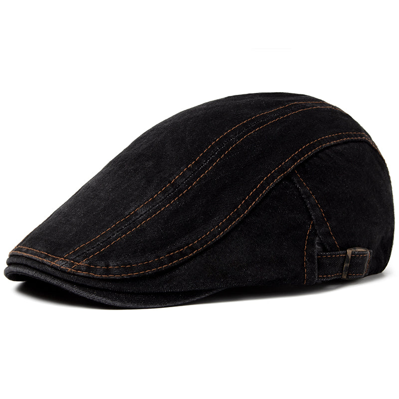 Casquette en denim surpiqué — ESQUELBECQ