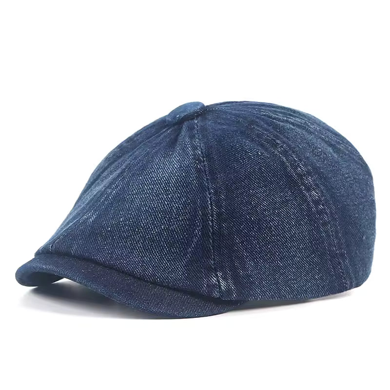 Casquette gavroche en denim — QUESNOY
