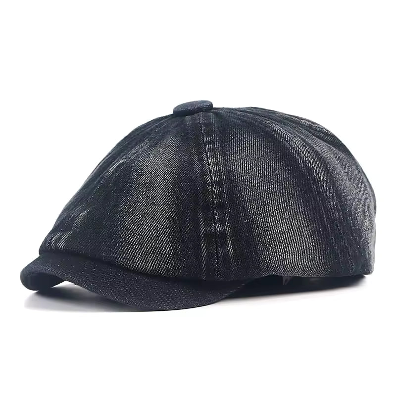Casquette gavroche en denim — QUESNOY