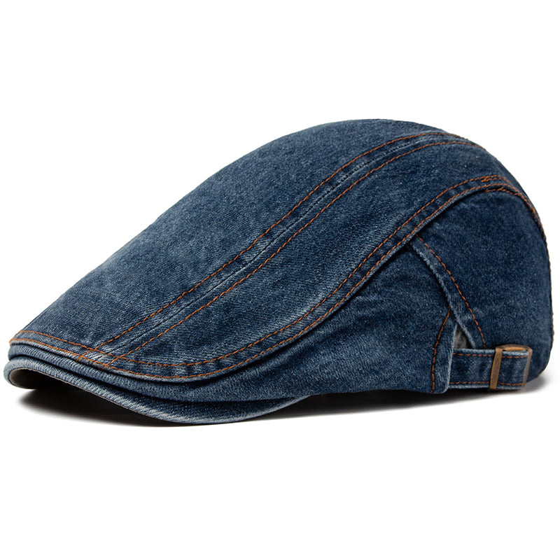 Casquette en denim surpiqué — ESQUELBECQ