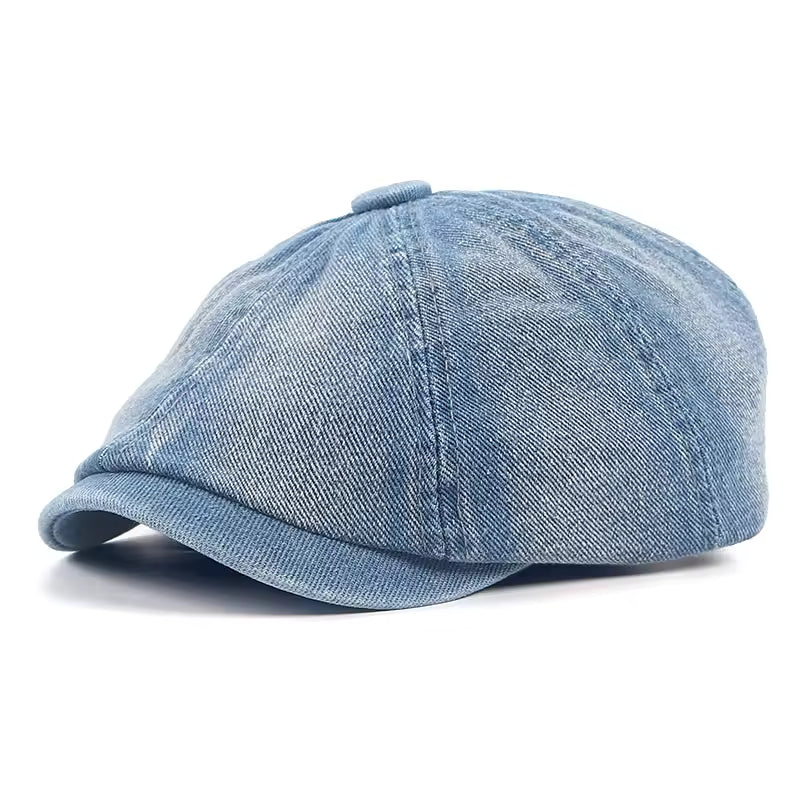 Casquette gavroche en denim — QUESNOY
