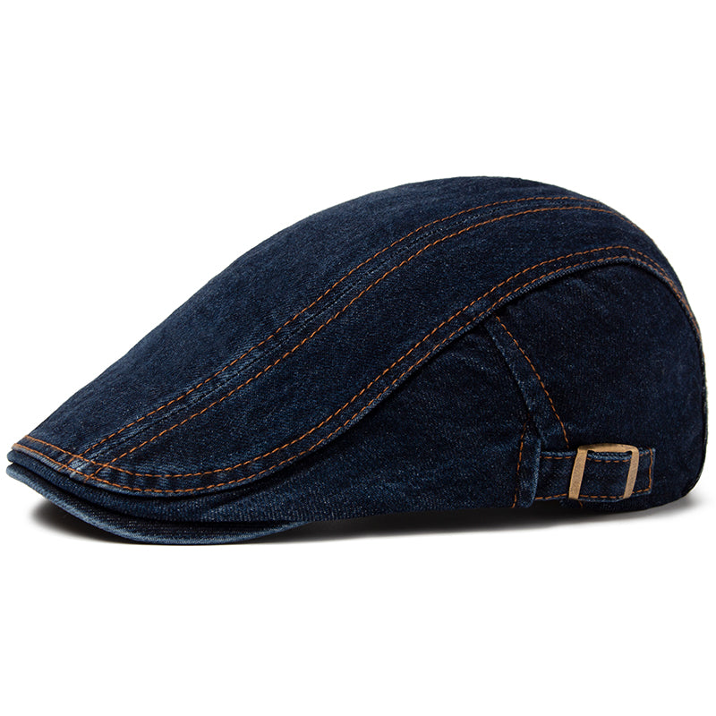 Casquette en denim surpiqué — ESQUELBECQ