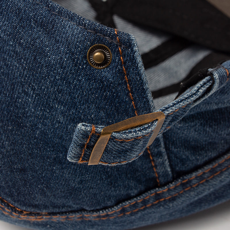 Casquette en denim surpiqué — ESQUELBECQ
