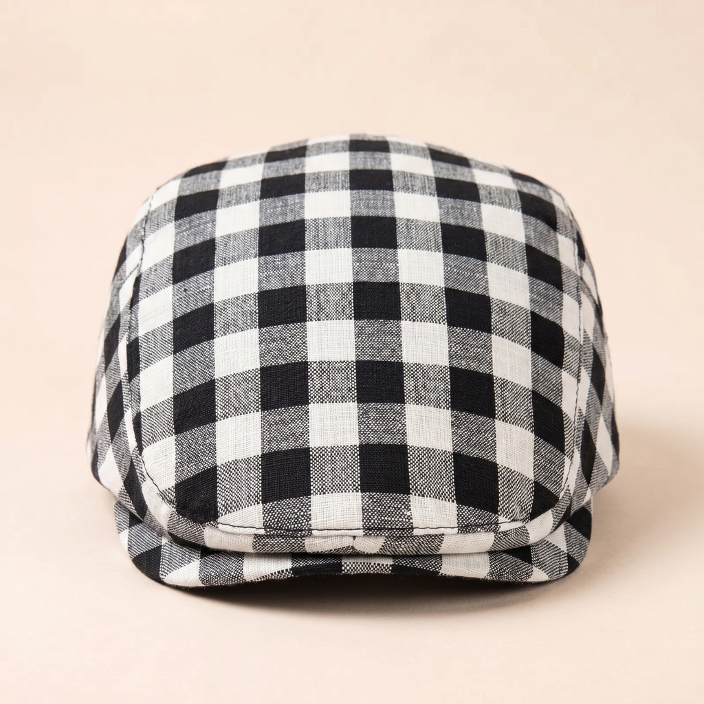 Casquette plate en laine à chevrons — SOLESMES