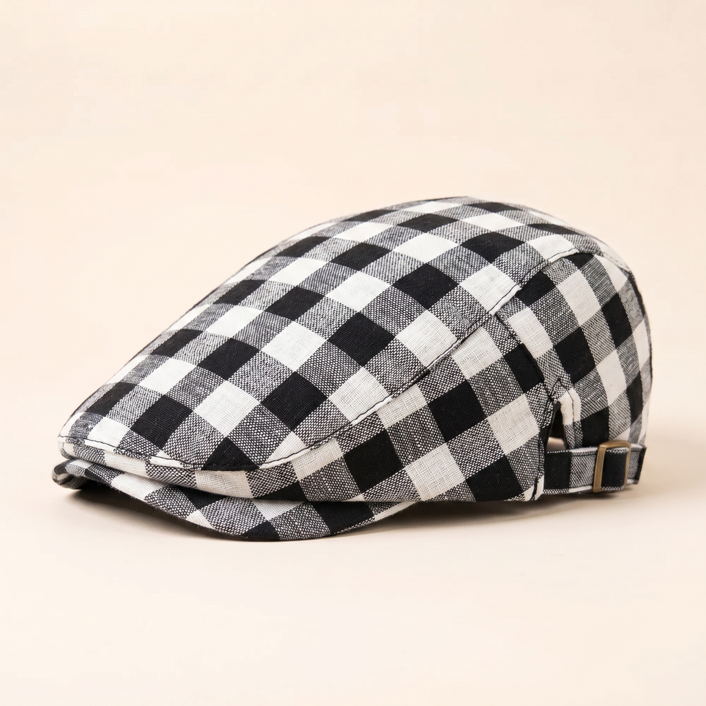 Casquette plate en laine à chevrons — SOLESMES