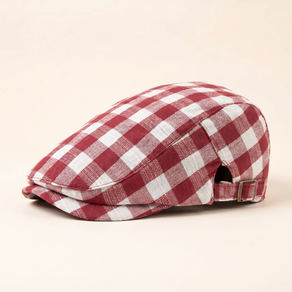 Casquette plate en laine à chevrons — SOLESMES