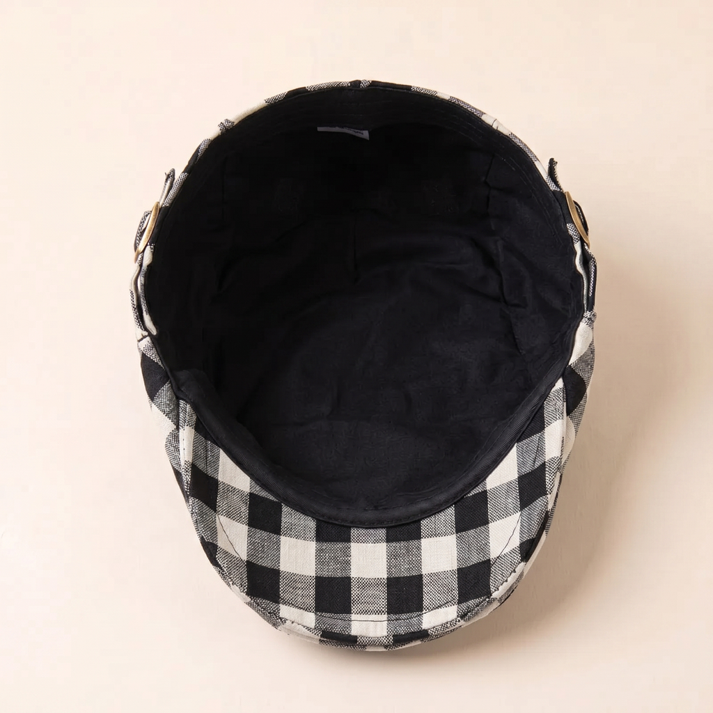 Casquette plate en laine à chevrons — SOLESMES