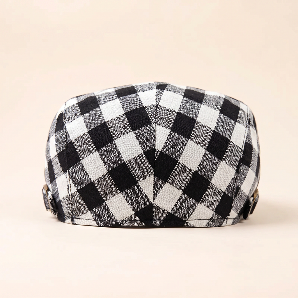Casquette plate en laine à chevrons — SOLESMES