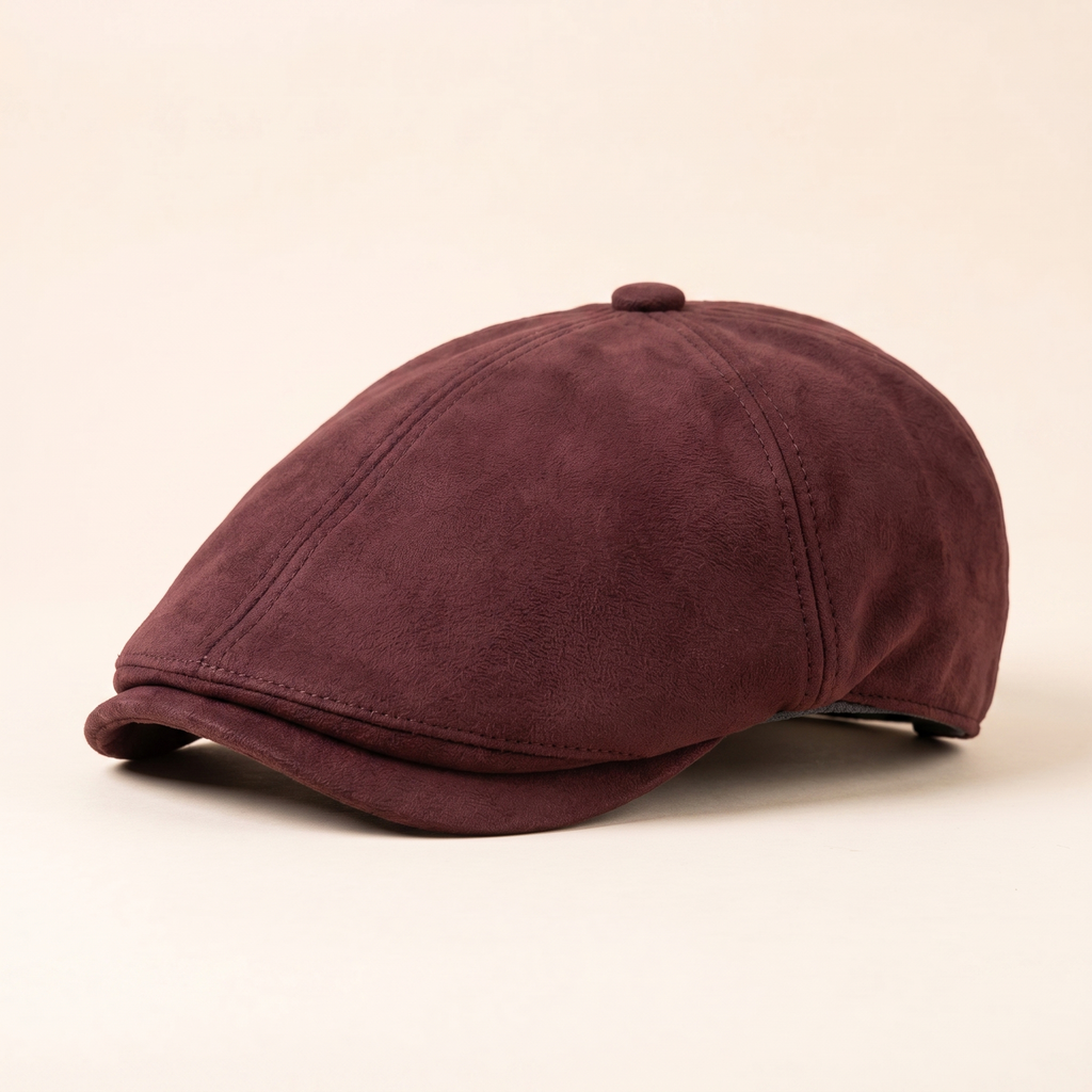 Casquette chaude en cuir mélangé — MONTREUIL