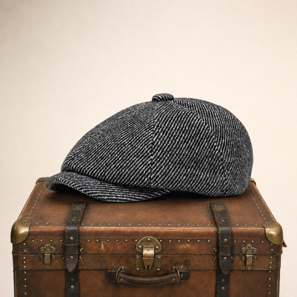 Casquette gavroche en tweed — AUXI
