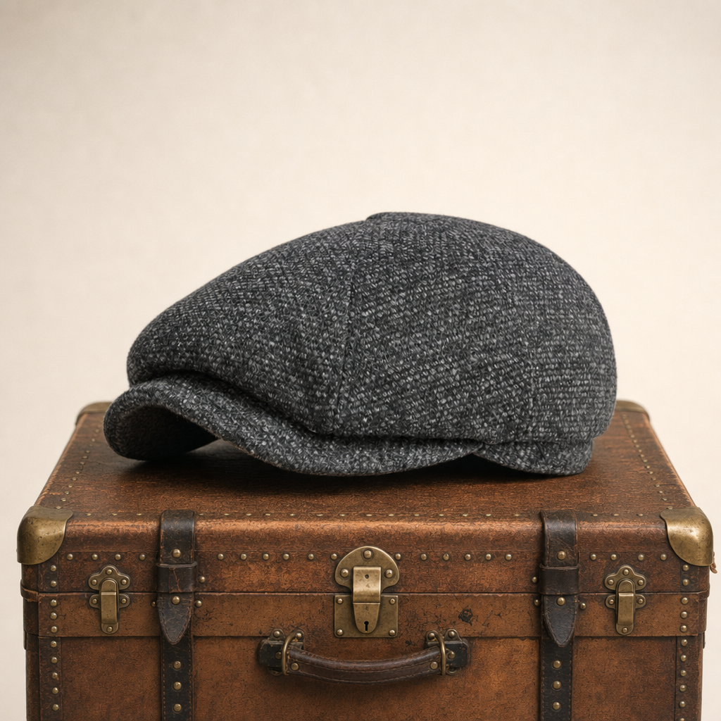 Casquette huit panneaux chinée — BOUCHAIN