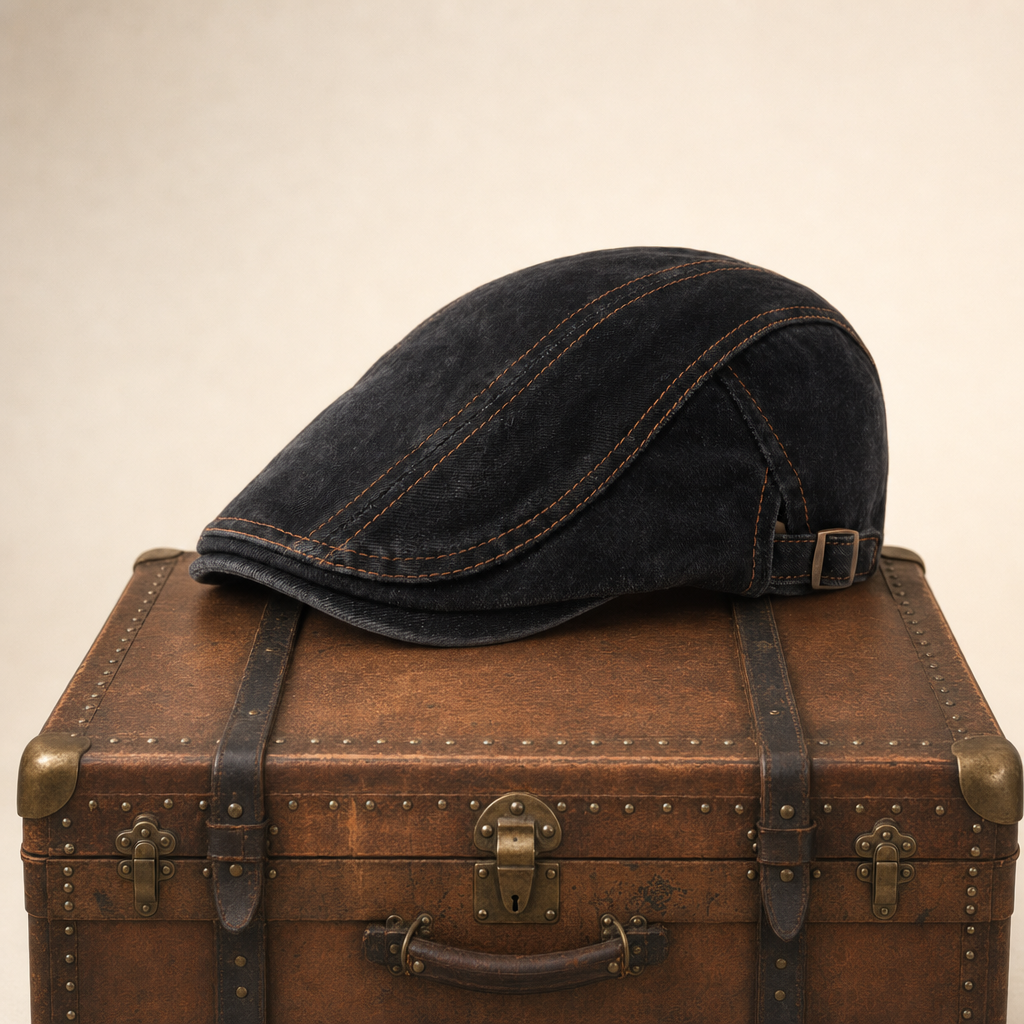 Casquette en denim surpiqué — ALBERT