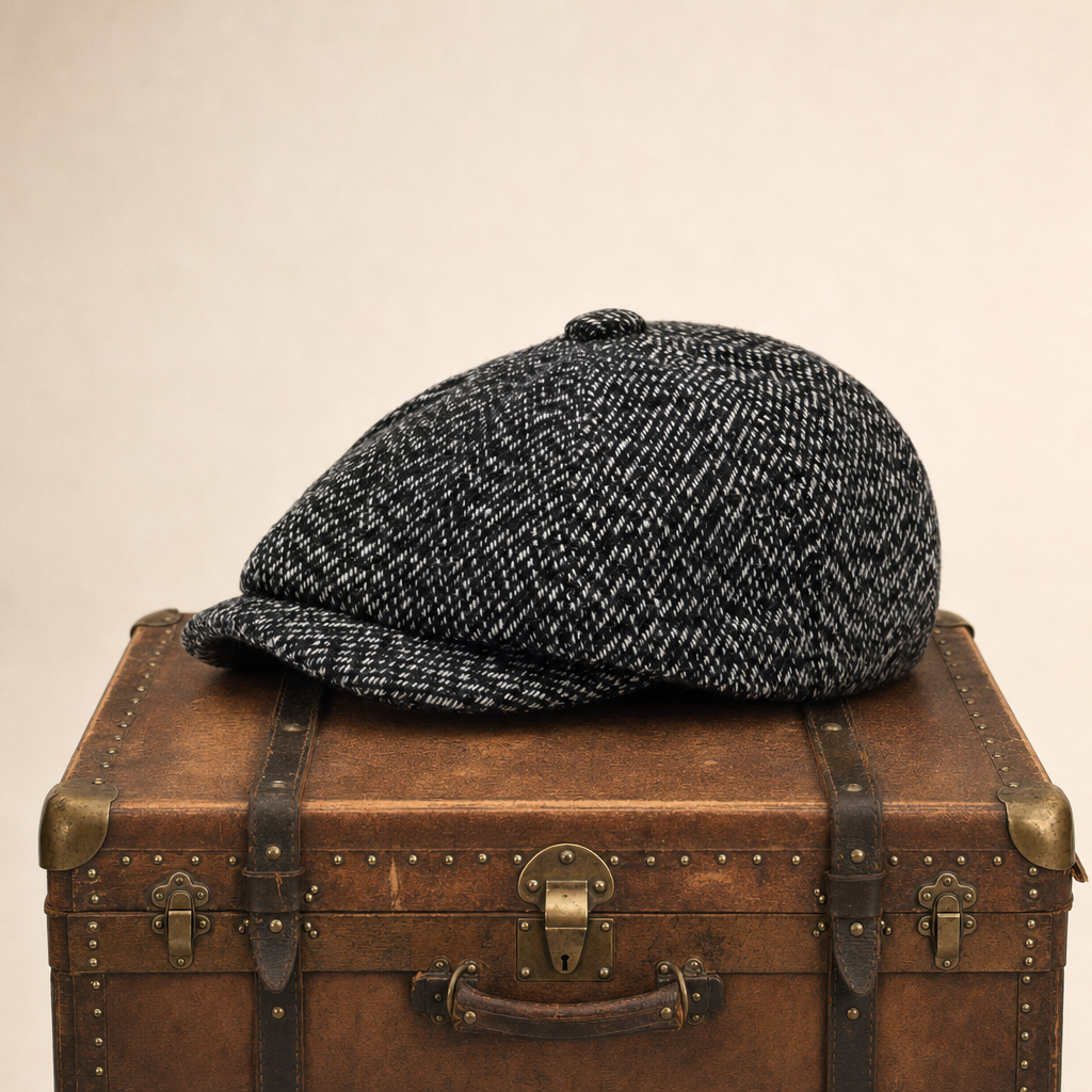 Casquette gavroche en tweed — AUXI