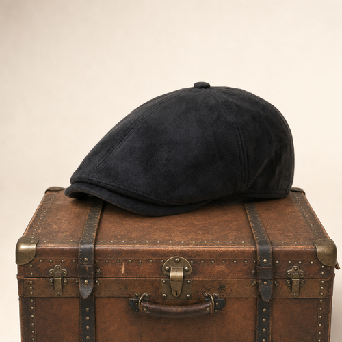 Casquette chaude en cuir mélangé — MONTREUIL