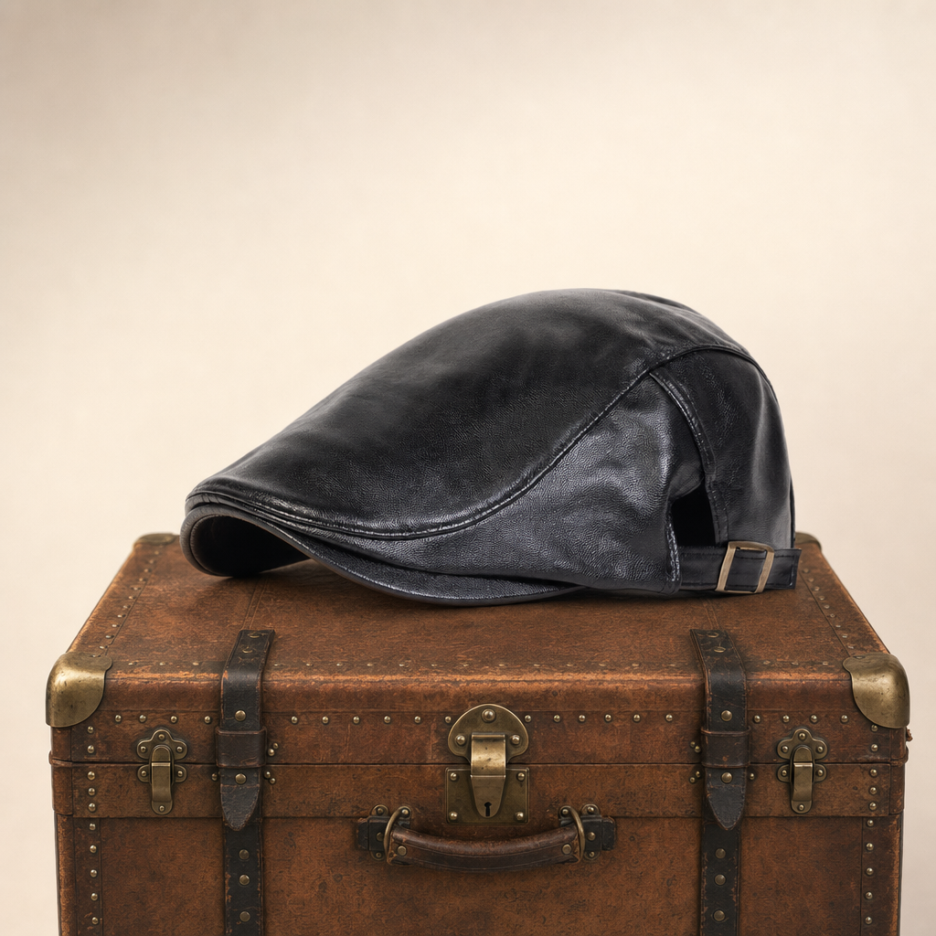 Casquette driver en cuir — STEENVOORDE