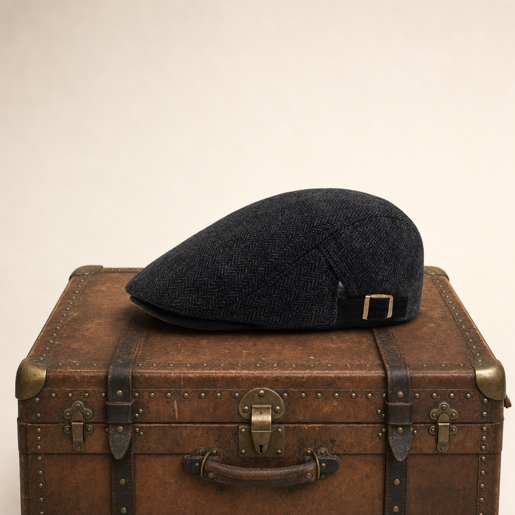 Casquette driver en laine à chevrons — ARDRES