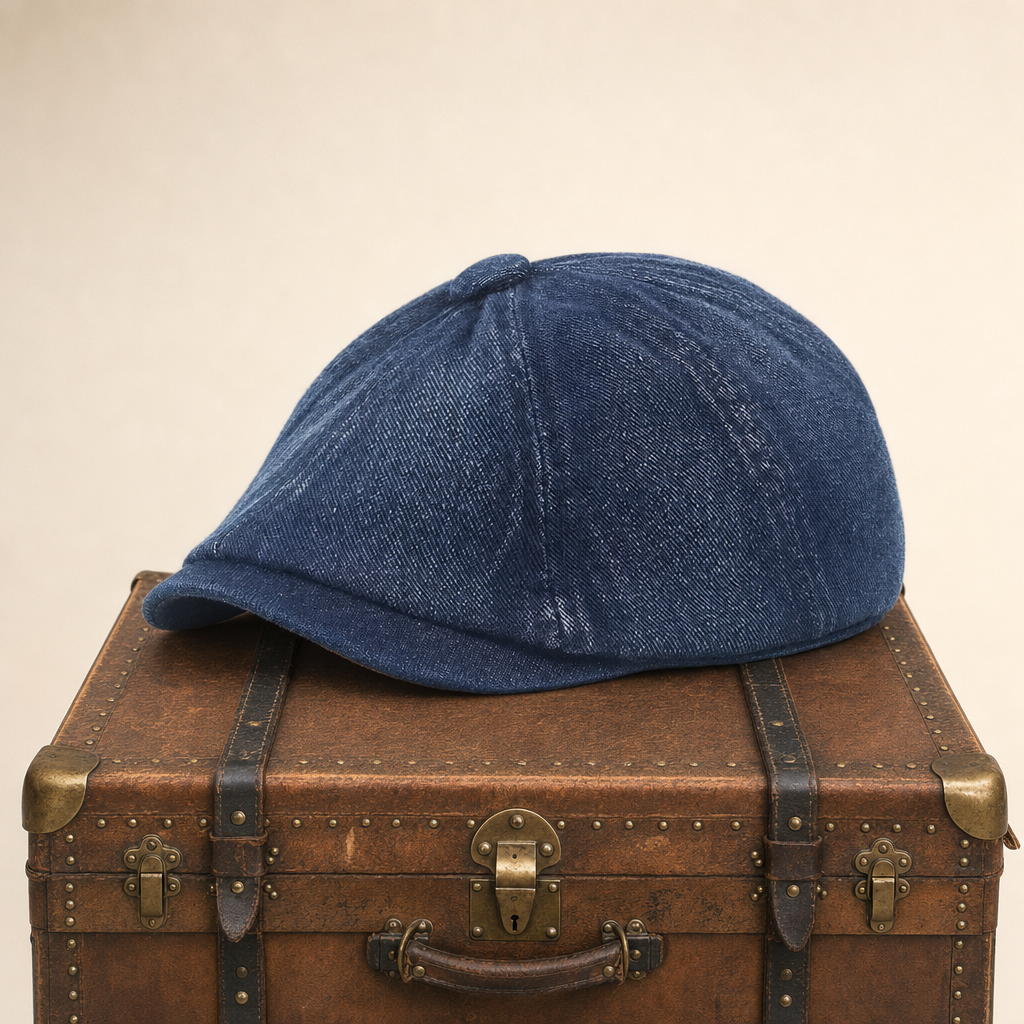 Casquette gavroche en denim — QUESNOY