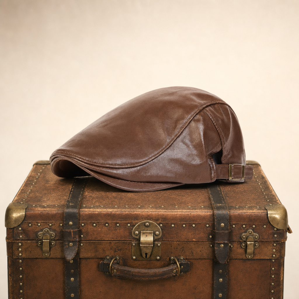Casquette driver en cuir — STEENVOORDE