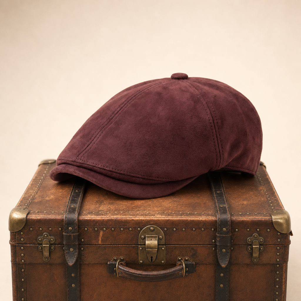 Casquette chaude en cuir mélangé — MONTREUIL