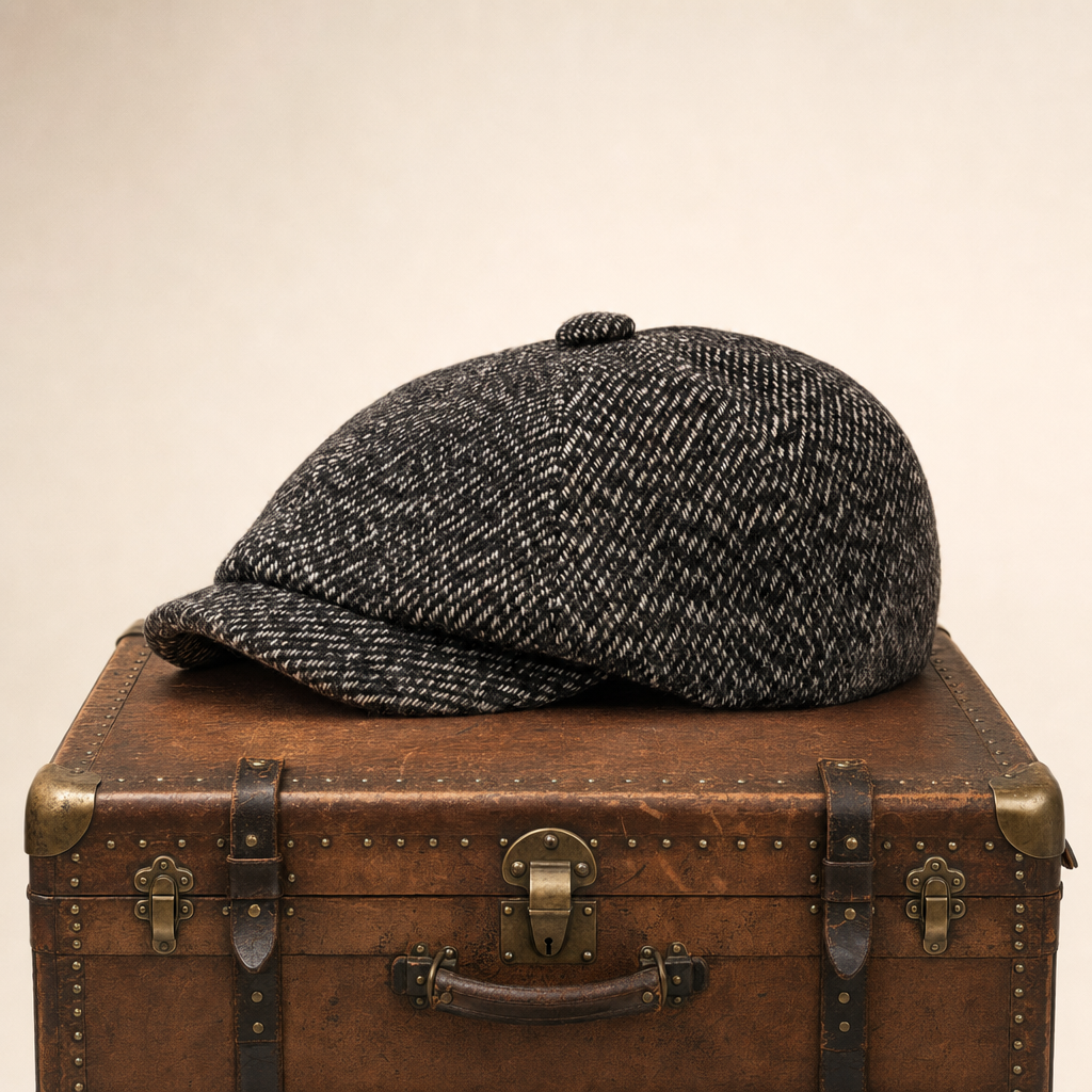Casquette gavroche en tweed — AUXI