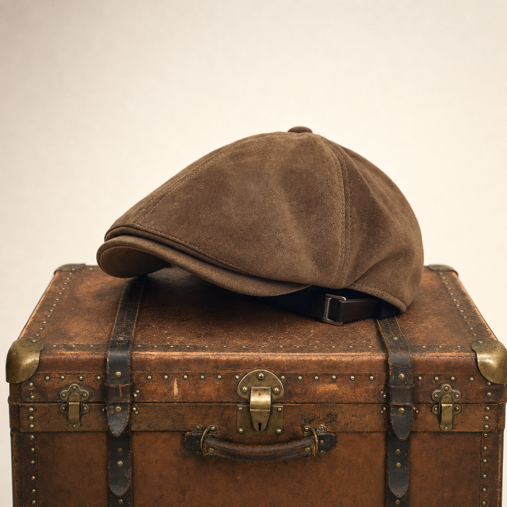 Casquette chaude en cuir mélangé — BAILLEUL