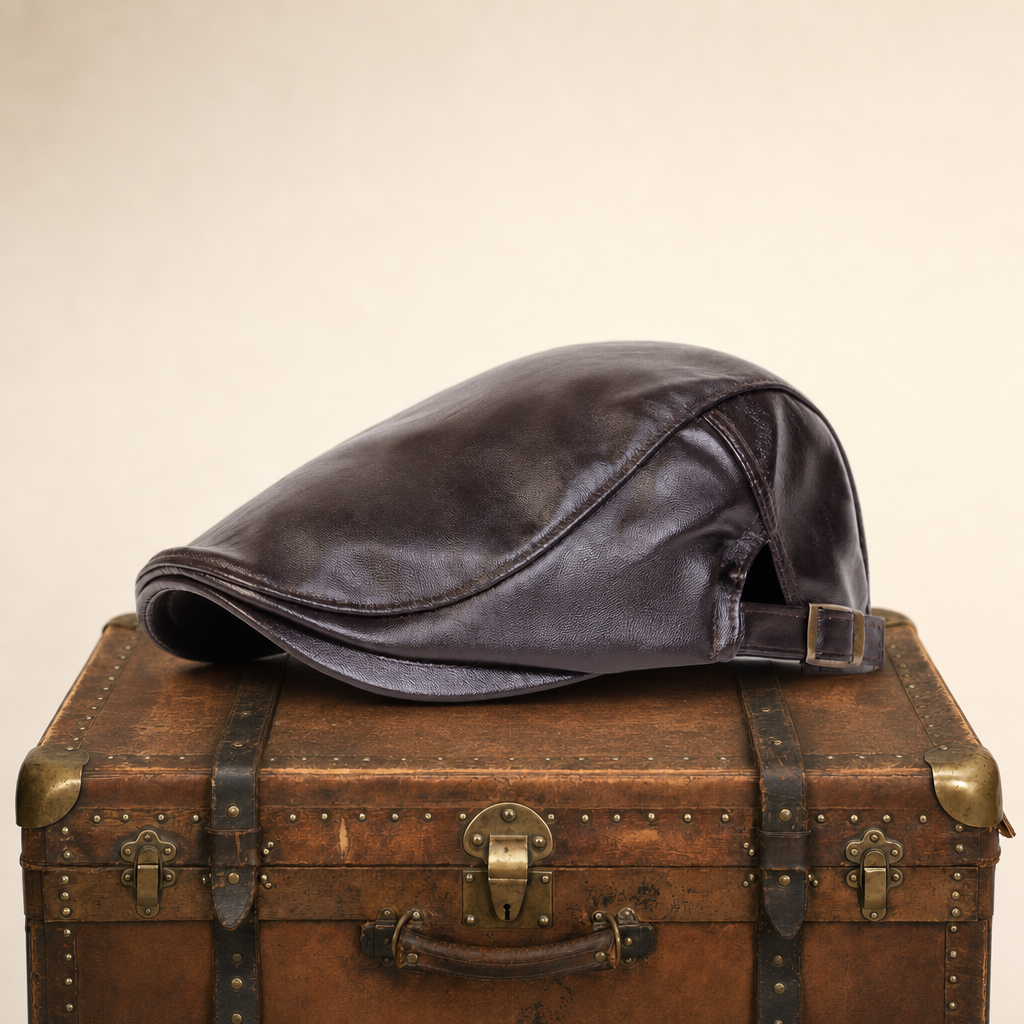 Casquette driver en cuir — STEENVOORDE