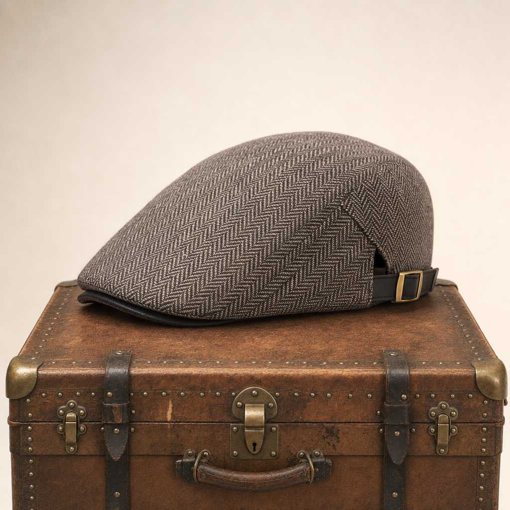 Casquette driver en laine à chevrons — CHOCQUES